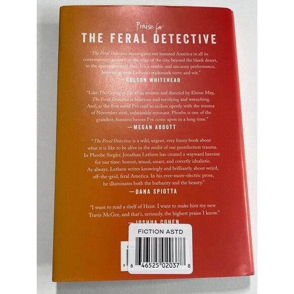 The Feral Detective by Jonathan Lethem Hardcover Fiction Novel - Picture 4 of 4